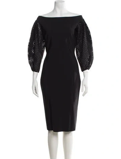 Pre-owned La Petite Robe Di Chiara Boni Nylon Knee-length Dress In Black