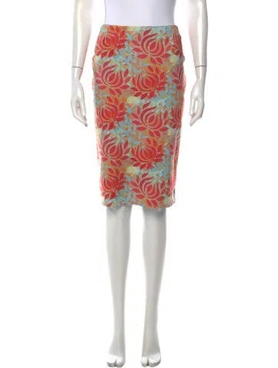 Pre-owned La Petite Robe Di Chiara Boni Nylon Midi Length Skirt In Multicolor