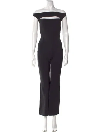 Pre-owned La Petite Robe Di Chiara Boni Off-the-shoulder Jumpsuit In Black