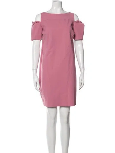 Pre-owned La Petite Robe Di Chiara Boni Off-the-shoulder Mini Dress W/ Tags In Pink