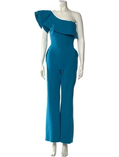 Pre-owned La Petite Robe Di Chiara Boni One-shoulder Jumpsuit In Blue