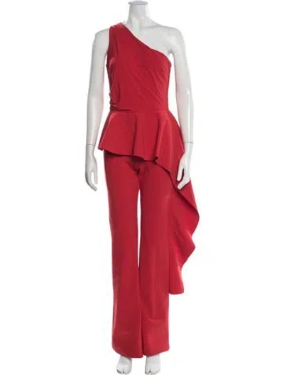 Pre-owned La Petite Robe Di Chiara Boni One-shoulder Jumpsuit In Orange