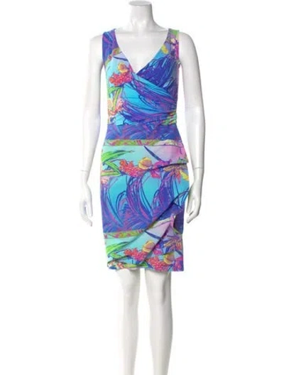 Pre-owned La Petite Robe Di Chiara Boni Printed Mini Dress In Multi