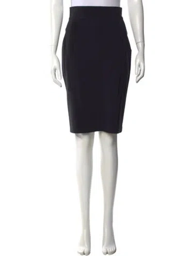 Pre-owned La Petite Robe Di Chiara Boni Raw-edge Trim Knee-length Skirt In Black