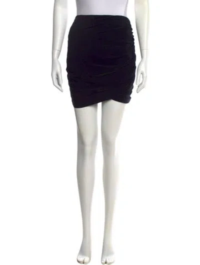 Pre-owned La Petite Robe Di Chiara Boni Ruffle Embellishment Mini Skirt In Black