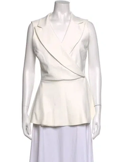 Pre-owned La Petite Robe Di Chiara Boni Sleeveless Top In White