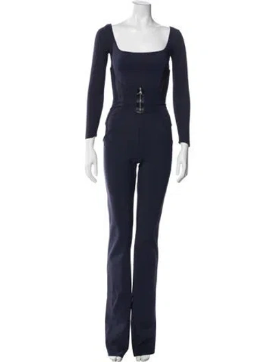 Pre-owned La Petite Robe Di Chiara Boni Square Neckline Jumpsuit In Blue