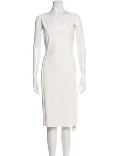 Pre-owned La Petite Robe Di Chiara Boni Square Neckline Knee-length Dress In Neutral