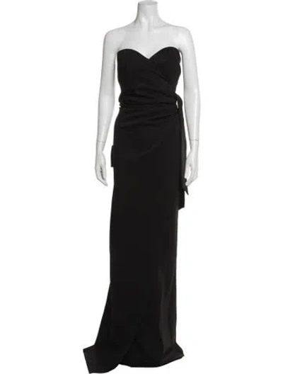 Pre-owned La Petite Robe Di Chiara Boni Strapless Long Dress In Black