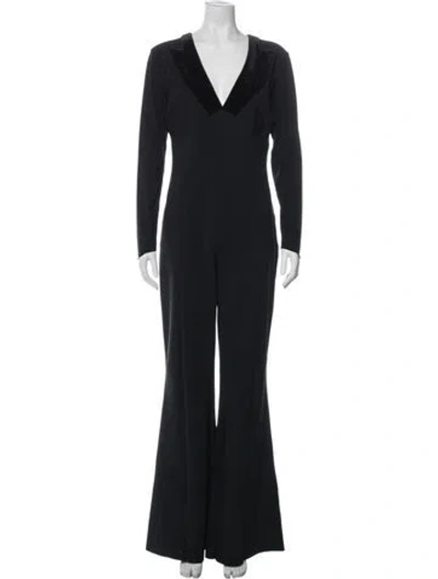 Pre-owned La Petite Robe Di Chiara Boni V-neck Jumpsuit In Black