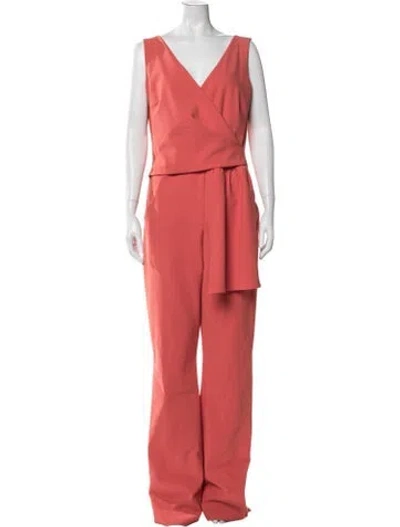 Pre-owned La Petite Robe Di Chiara Boni V-neck Jumpsuit In Pink