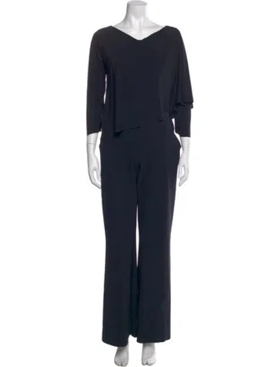 Pre-owned La Petite Robe Di Chiara Boni V-neck Jumpsuit W/ Tags In Blue