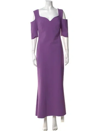 Pre-owned La Petite Robe Di Chiara Boni V-neck Long Dress In Purple