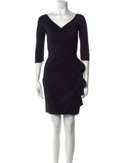 Pre-owned La Petite Robe Di Chiara Boni V-neck Mini Dress In Black