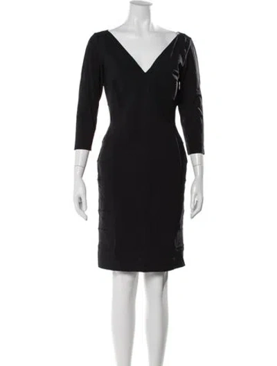 Pre-owned La Petite Robe Di Chiara Boni V-neck Mini Dress In Black