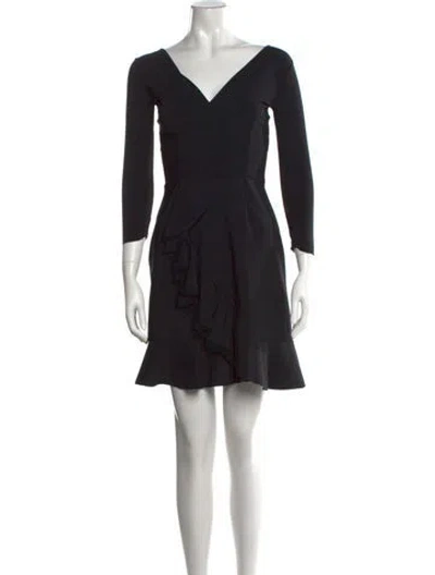 Pre-owned La Petite Robe Di Chiara Boni V-neck Mini Dress In Black