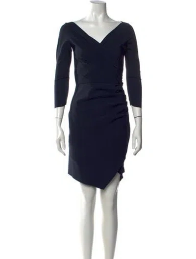 Pre-owned La Petite Robe Di Chiara Boni V-neck Mini Dress In Black