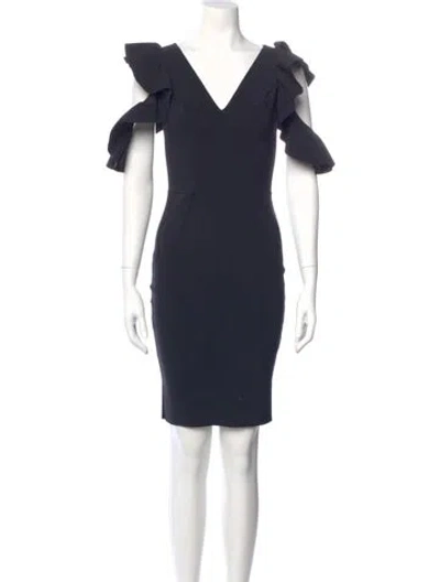 Pre-owned La Petite Robe Di Chiara Boni V-neck Mini Dress In Blue