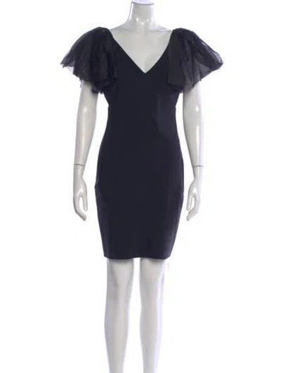 Pre-owned La Petite Robe Di Chiara Boni V-neck Mini Dress In Blue