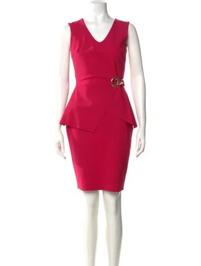Pre-owned La Petite Robe Di Chiara Boni V-neck Mini Dress In Pink
