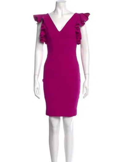 Pre-owned La Petite Robe Di Chiara Boni V-neck Mini Dress In Purple