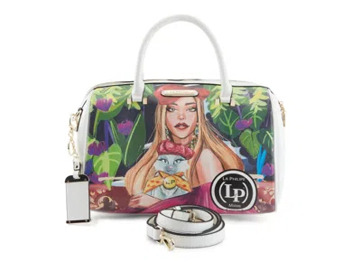 La Philipe Blooming Garden Satchel In White