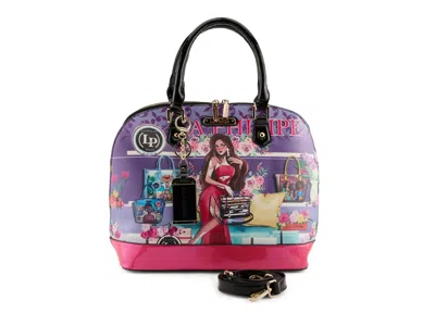 La Philipe Bold Beauty Vitiligo Bowler Satchel In Black