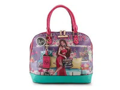 La Philipe Bold Beauty Vitiligo Bowler Satchel In Pink