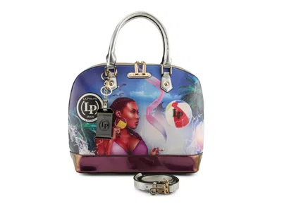 La Philipe Miami Beach Bowler Satchel In Silver