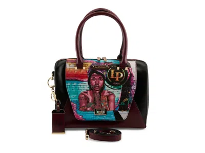 La Philipe The Wall Art Satchel In Burgundy