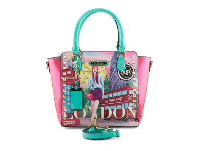 La Philipe Umbrella In London Tote In Green