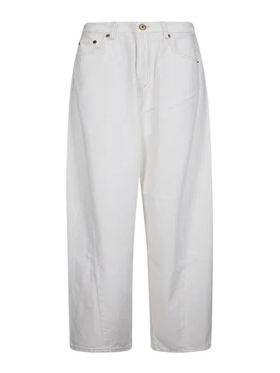 La Piscine Asymmetric Denim Pant In Beige