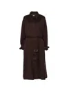 La Piscine Belted Oversized-collar Jacket In Multi