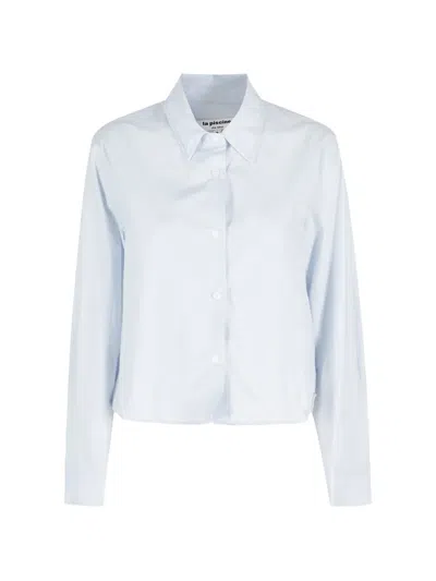 La Piscine Button-up Collared Shirt In Blue
