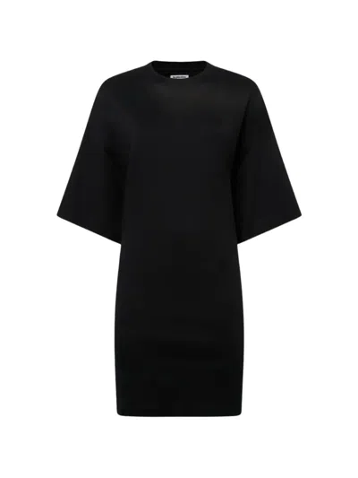 La Piscine Crew-neck T-shirt Midi Dress In Black