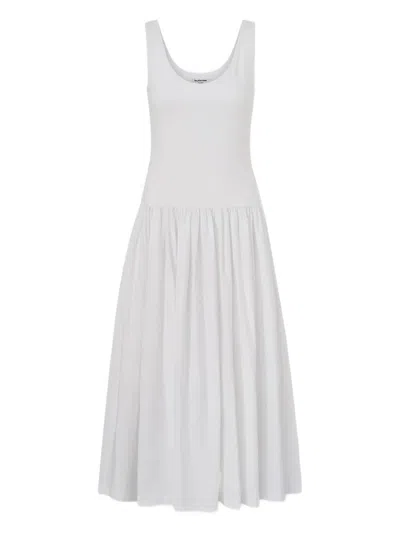 LA PISCINE GATHERED MIDI DRESS