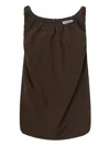 La Piscine Gerafftes Minikleid In Brown