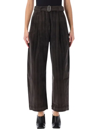 La Piscine High-waist Wide-leg Trousers In Grigio
