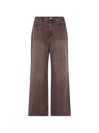 La Piscine High-waisted Wide-leg Jeans In Purple