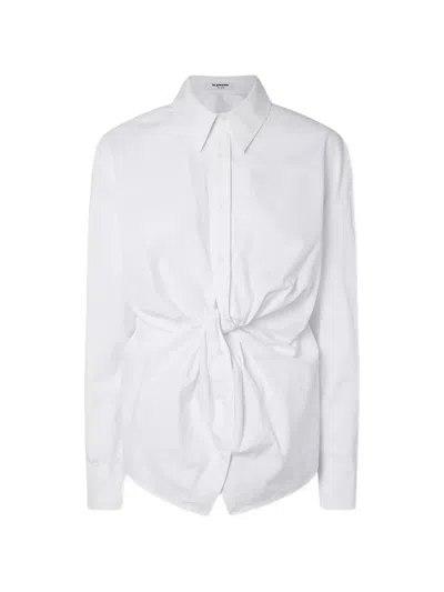 La Piscine Knot Long-sleeve Shirt In White