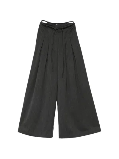 La Piscine Pinstripe Trousers In Gray