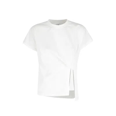 La Piscine Side-slit T-shirt In White