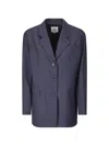 La Piscine Split Blazer In Blue