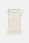 La Piscine Seam-detail T-shirt In White