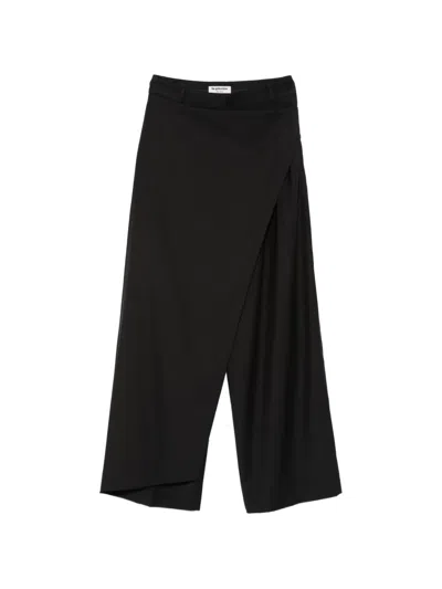 La Piscine Wrap Trousers In Black