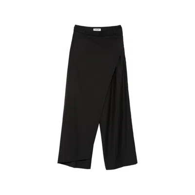 La Piscine Wrap Trousers In Black