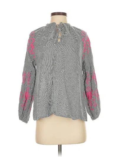 Pre-owned La Plage Long Sleeve Blouse In Gray