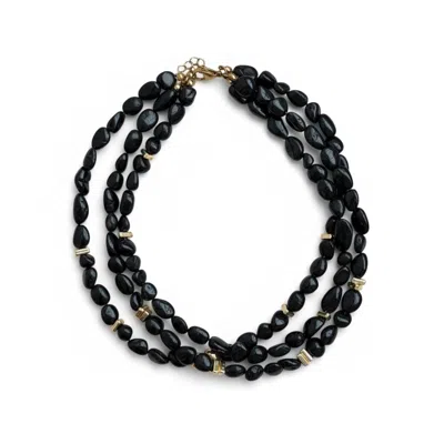 La Pluie Jewellery Women's Black Nocturna Necklace