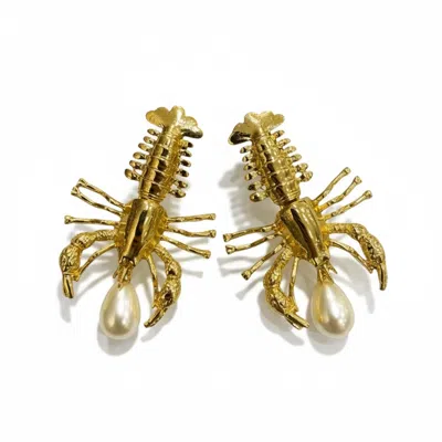La Pluie Jewellery Women's Gold Astice Earrings
