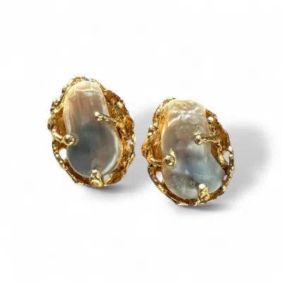 La Pluie Jewellery Women's Gold Galatea Earrings